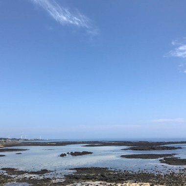 Deniz kıyısının güzel manzarası