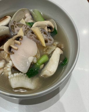 Lezzetli Asya mutfağının yakın görüntüsü