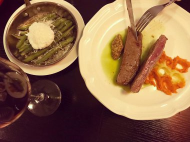 Lezzetli yiyeceklerin yakın görüntüsü