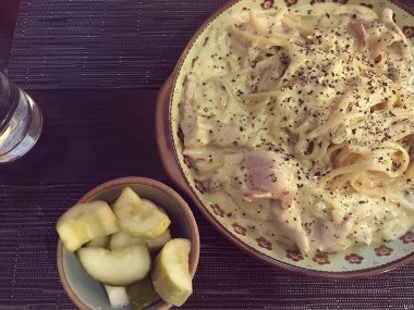 Lezzetli yiyeceklerin yakın görüntüsü