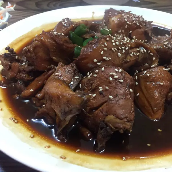 Lezzetli Asya mutfağının yakın görüntüsü