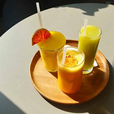 Portakallı gazoz cam