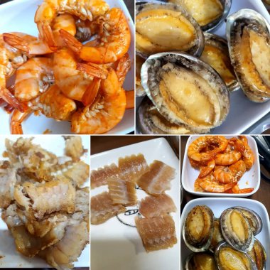 Lezzetli Asya yemeklerinin yakın görüntüsü