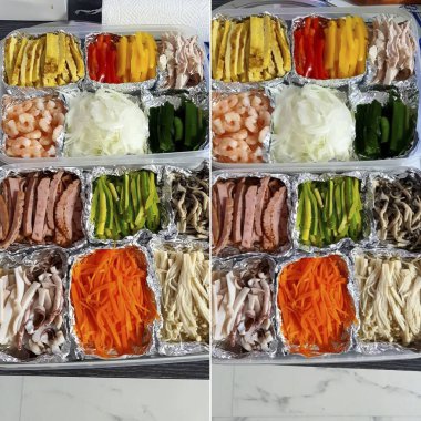 Lezzetli yiyeceklere yakın.