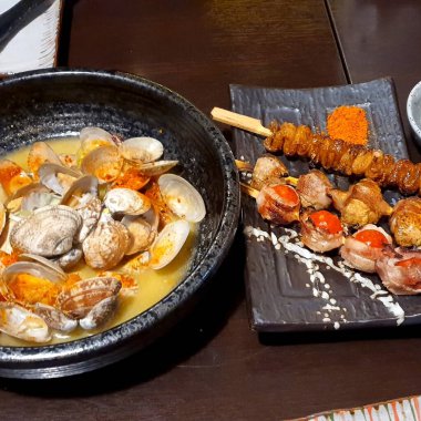 Lezzetli yiyeceklerin yakın görüntüsü