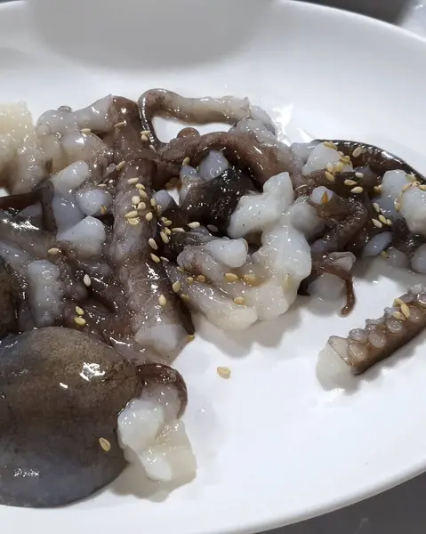 Lezzetli Asya yemeklerinin yakın görüntüsü