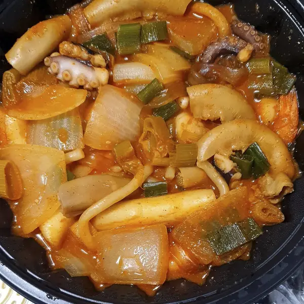 Lezzetli Asya mutfağının yakın görüntüsü