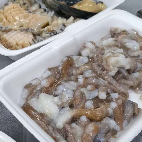 Lezzetli deniz ürünlerine yakın çekim