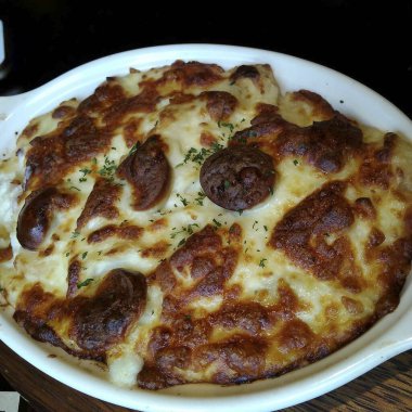 Lezzetli Asya yemeklerinin yakın görüntüsü