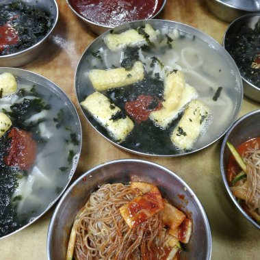 Lezzetli Asya mutfağının yakın görüntüsü