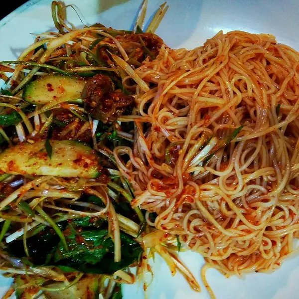 Lezzetli Asya mutfağının yakın görüntüsü