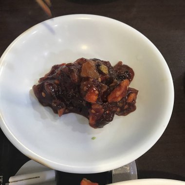 Lezzetli Asya yemeklerinin yakın görüntüsü