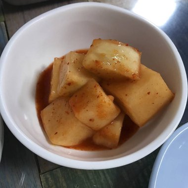 Lezzetli Asya yemeklerinin yakın görüntüsü