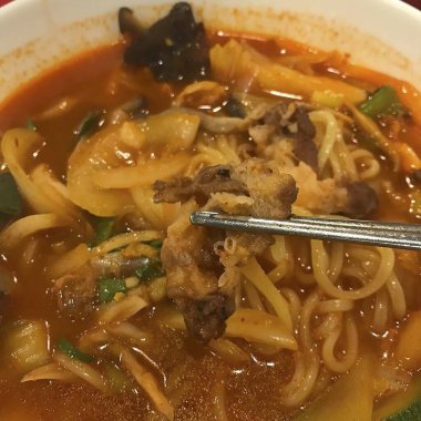 Lezzetli Asya yemeklerinin yakın görüntüsü