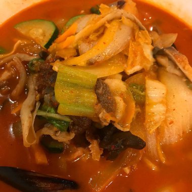 Lezzetli Asya mutfağının yakın görüntüsü