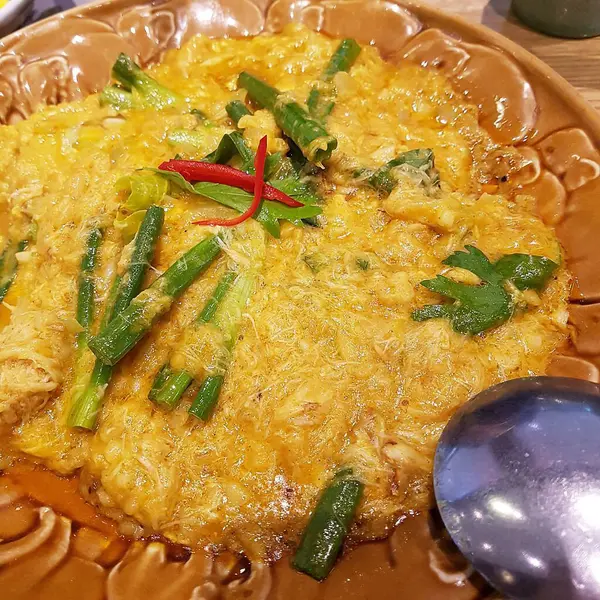 Lezzetli Asya yemeklerinin yakın görüntüsü