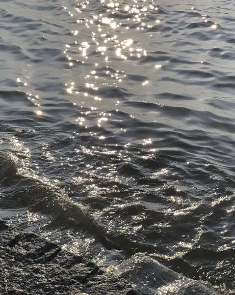 Güneş ışığında deniz dalgası.