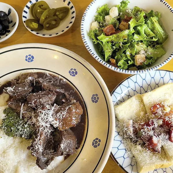 Lezzetli ve sağlıklı yemekler, yakın çekim.