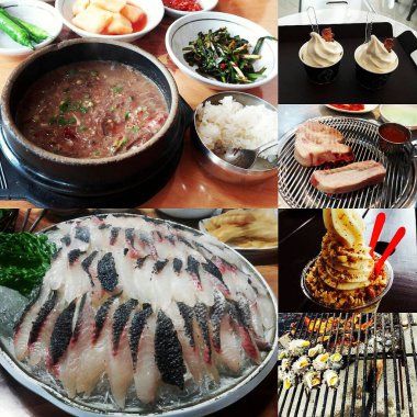 Çeşitli yemek çeşitleri.