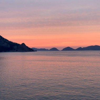 Karadağ 'da Adriyatik Denizi' nde Günbatımı