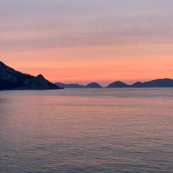 Karadağ 'da Adriyatik Denizi' nde Günbatımı