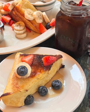 Lezzetli yiyeceklere yakın.