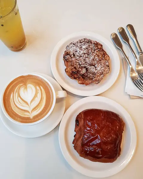 Kahve ve kek, yemek konsepti.