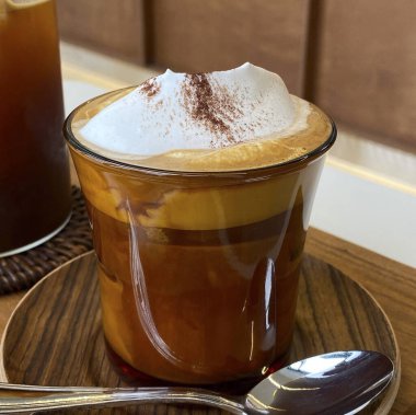 hot chocolate with whipped cream and coffee