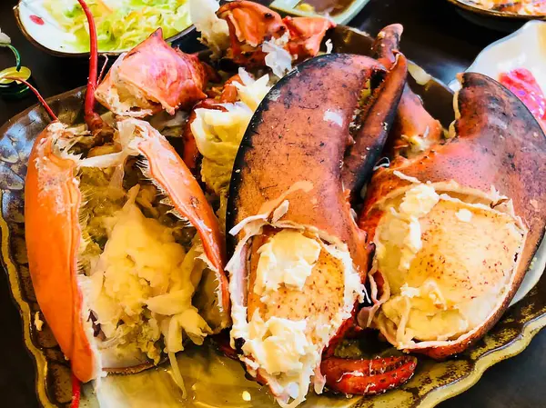 Lezzetli Asya yemeklerinin yakın görüntüsü