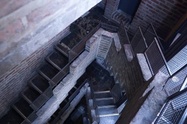 Ukrayna 'daki eski Lviv kasabasının iç manzarası.