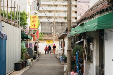 Çin şehrinin sokak manzarası