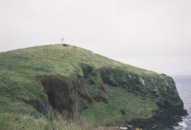 İsrail 'in kuzeyindeki Akdeniz adasının manzarası