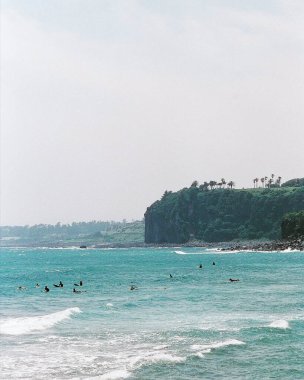 İsrail 'in kuzeyindeki deniz manzarası