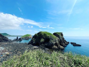 Deniz kıyısının güzel manzarası