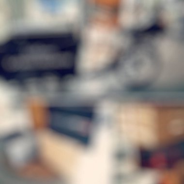 Bokeh resimli soyut bulanık arkaplan restoranı