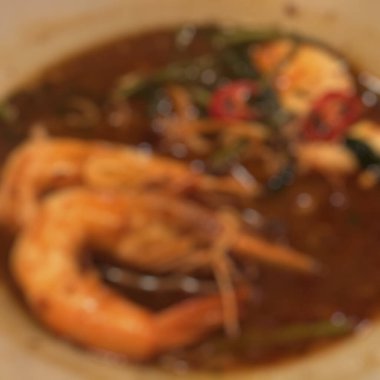 Tayland yemeği, deniz mahsullü baharatlı çorba, karides, kalamar, karides, karides