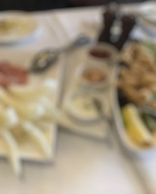 Lokanta ve büfenin soyut bulanıklığı