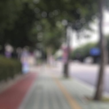 Şehir yolunun bulanık arkaplanı