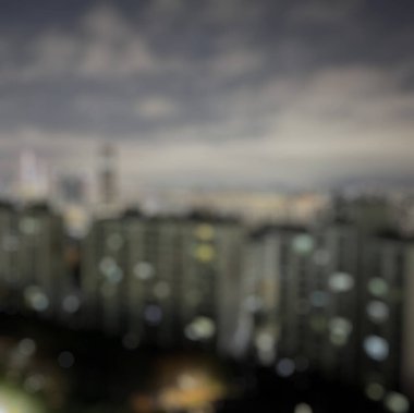 Bangkok 'un bulanık şehir manzarası