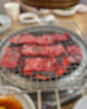 Lezzetli Asya yemeklerinin yakın görüntüsü