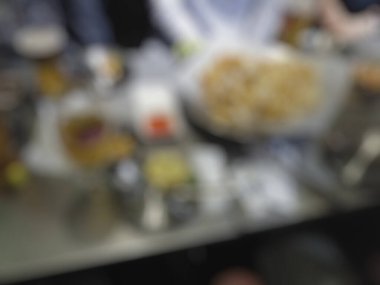 Restoranın bulanık arkaplanı