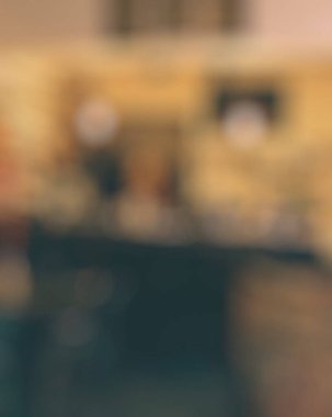 Kahve dükkanının bulanık arka planı