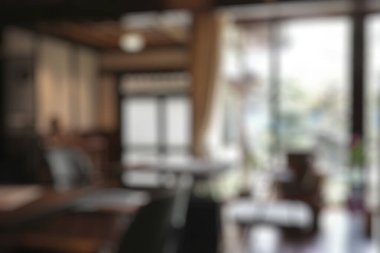 Lokantanın soyut bulanık modern iç mimarisi