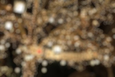 Bokeh ışıklarının soyut arkaplanı.