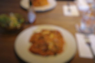 Kafedeki soyut bulanık restoran