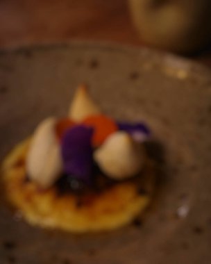 Lezzetli Asya yemeklerinin yakın görüntüsü