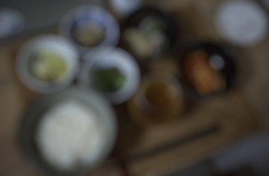 Arkaplan için soyut bulanık restoran iç mimarisi