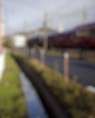 Tren istasyonu bulanık arka plan