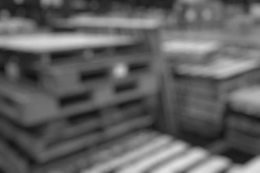 Bulanık şehir arka planı, siyah beyaz