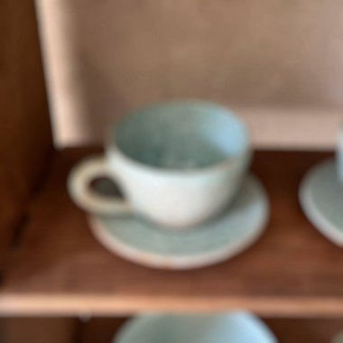 Bir fincan kahvenin bulanık arkaplanı